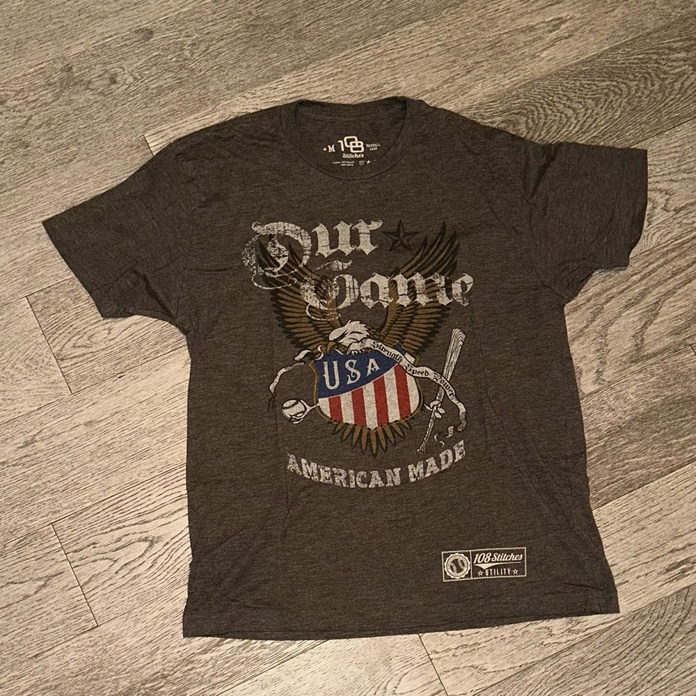 108 Stitches Brown Short Sleeve Tee Shirt Size M